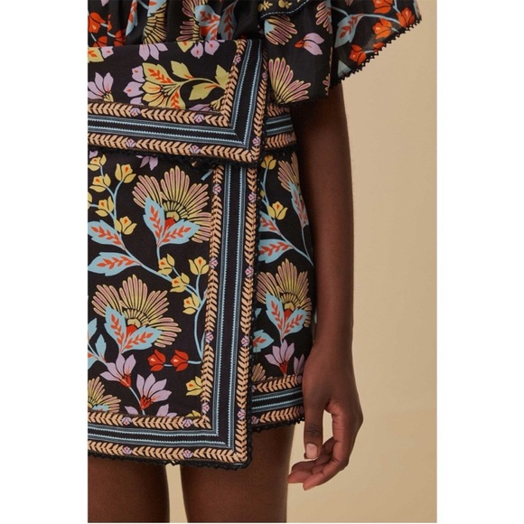 FARM Rio Floral Mini Skirt - Black, Blue, Yellow, Pink - Picture 7 of 9